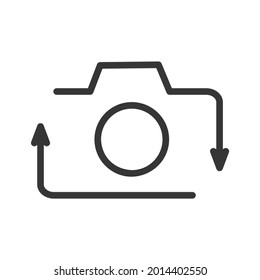 Vector Reverse Camera, Rotate Camera, Flip Camera Simple Icon