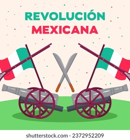 vector revolucion mexicana illustration concept design in flat style