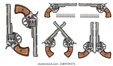 Vector revolver gun and bullets