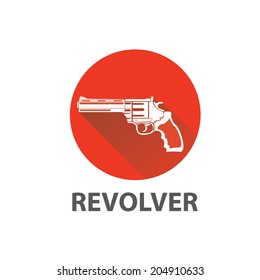 vector revolver icon.