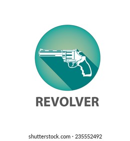 vector revolver icon.