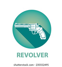 vector revolver icon.