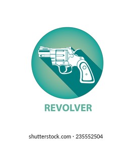 vector revolver icon.