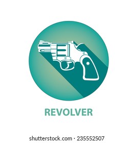 vector revolver icon.