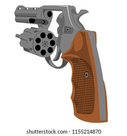 Vector. The revolver with a long trunk is four inches. Reloading weapons. Check and reload weapons.