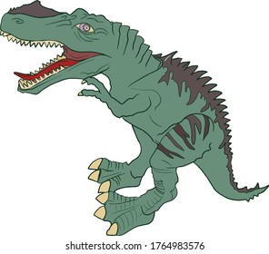 Vector rex dinosaur. For print, logo, tattoo, on clothing and packaging, a blank for designers