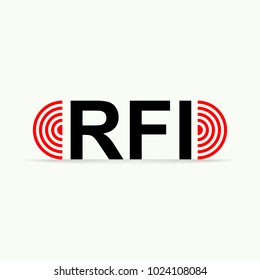 Vector of rfid logo Radio Frequency Identification symbol or icon