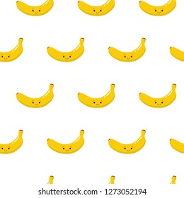 Vector RGB seamless banana pattern. Flat style.