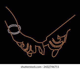 Vector Rhinestone t shirt design