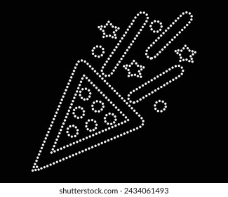 Vector Rhinestone diseño de la camiseta