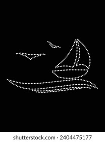 Vektor-Vektorgrafik-Rhinestone-T-Shirt-Design
