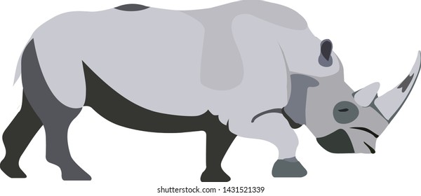 a vector of rhino cartoon.