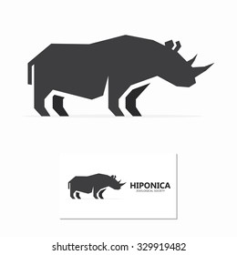 Vector rhino label or logo designs 