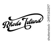 Vector Rhode Island text design for tshirt hoodie baseball cap jacket and other uses vector	