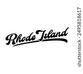 Vector Rhode Island text design for tshirt hoodie baseball cap jacket and other uses vector	