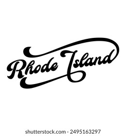 Vector Rhode Island text design for tshirt hoodie baseball cap jacket and other uses vector	