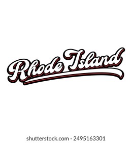 Vector Rhode Island text design for tshirt hoodie baseball cap jacket and other uses vector	
