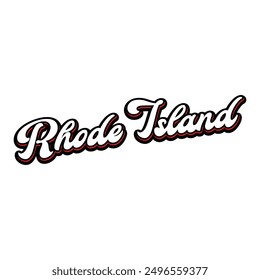 Vector Rhode Island text design for tshirt hoodie baseball cap jacket and other uses vector	
