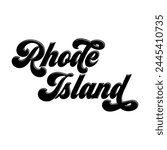 Vector Rhode Island text typography design for tshirt hoodie baseball cap jacket and other uses vector	