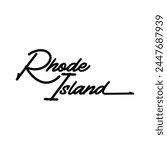 Vector Rhode Island text typography design for tshirt hoodie baseball cap jacket and other uses vector	