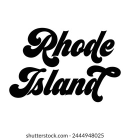 Vector Rhode Island text typography design for tshirt hoodie baseball cap jacket and other uses vector	