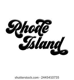 Vektorgrafik Rhode Island Text Typografie Design für Tshirt Hoodie Baseball Cap Jacke und andere Verwendungen Vektorgrafik	