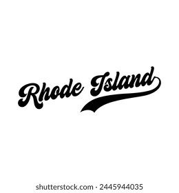 Vector Rhode Island text typography design for tshirt hoodie baseball cap jacket and other uses vector	