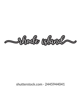 Vector Rhode Island text typography design for tshirt hoodie baseball cap jacket and other uses vector	