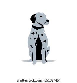 Vector Rhodesian Ridgeback Dog Cartoon Illustration. Silhouette of the Rhodesian Isolated on a White Background. Branding Identity Corporate Logo