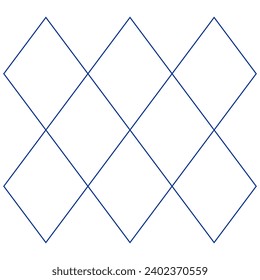 Vector Rhombus line shape on white background