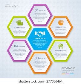 Vector rhombus template for infographic. Business concept. Eps 10. Can be used for diagram, banner, number options, workflow layout, step up options, web design etc.