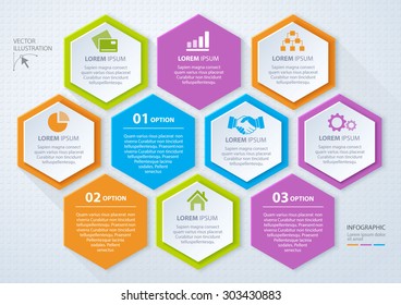 Vector rhombus template for infographic. Business concept. Eps 10. Can be used for diagram, banner, number options, workflow layout, step up options, web design etc.