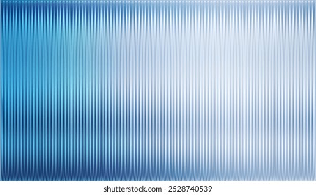 Vector ribbed glass texture background. Blue white grey green ribbed glass. Mesh gradient. acrylic ribbed bath surface. Reeded glass background semitransparent overlay. Bath wall window