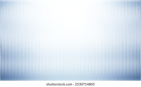 Vector ribbed glass texture background. Blue white grey green ribbed glass. Mesh gradient. acrylic ribbed bath surface. Reeded glass background semitransparent overlay. Bath wall window