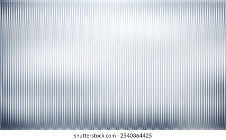 Vector ribbed glass texture background. Blue white grey purple ribbed glass. Mesh gradient. acrylic ribbed bath surface. Reeded glass background semitransparent overlay. Bath wall window