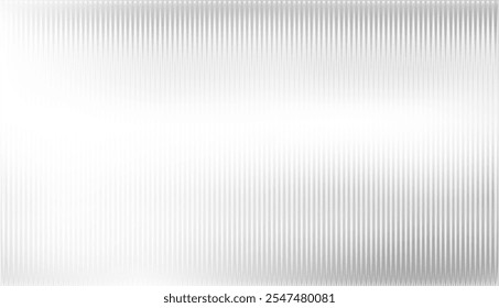 Vector ribbed glass texture background. Light grey white ribbed glass. Mesh gradient. acrylic ribbed bath surface. Ribbed glass background semitransparent overlay. Bath wall window