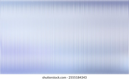 Vector ribbed glass texture background. Blue purple ribbed glass. Natural color. Mesh gradient. acrylic ribbed bath surface. Reeded glass background semitransparent overlay. Bath wall window