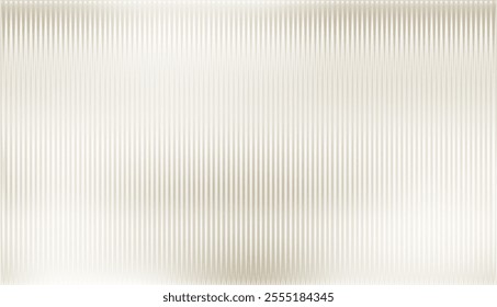 Vector ribbed glass texture background. Light grey beige white ribbed glass. Mesh gradient. acrylic ribbed bath surface. Ribbed glass background semitransparent overlay. Bath wall window