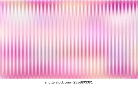 Vector ribbed glass texture background. yellow pink purple ribbed glass. Gentle color. Mesh gradient. acrylic ribbed bath surface. Ribbed glass background semitransparent overlay. Bath wall window