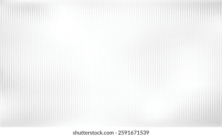 Vector ribbed glass texture background. Light grey white ribbed glass. Mesh gradient. acrylic ribbed bath surface. Ribbed glass background semitransparent overlay. Bath wall window