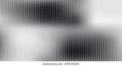 Vector ribbed glass texture background. Blue white grey purple ribbed glass. Mesh gradient. acrylic ribbed bath surface. Reeded glass background semitransparent overlay