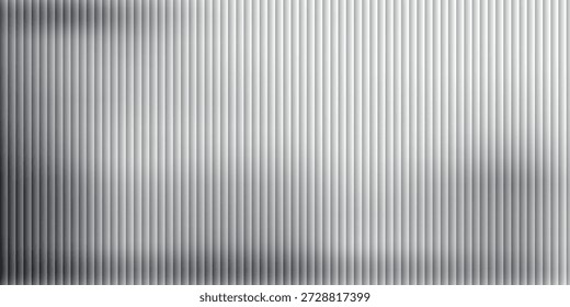 Fondo de textura de vidrio acanalado de Vector. Vidrio acanalado blanco gris claro. Gradiente de malla. superficie de baño acanalada de acrílico. Superposición semitransparente de fondo de vidrio acanalado. Ventana de pared de baño

 