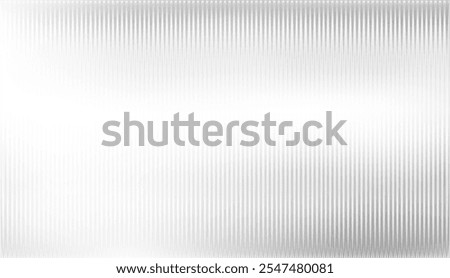 Vector ribbed glass texture background. Light grey white ribbed glass. Mesh gradient. acrylic ribbed bath surface. Ribbed glass background semitransparent overlay. Bath wall window