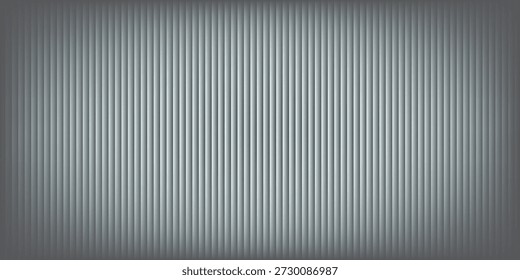 Vector ribbed glass texture with white, and grey tones.Gradient creates a semi-transparent acrylic effect, perfect for reeded bath surfaces, wall panels, or modern window overlays.

