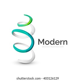 Abstraktes abstraktes Vektorband-Logo einzeln auf Weiß
