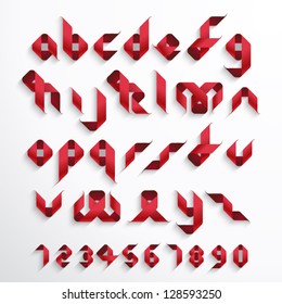 Vector Ribbon Alphabet Set