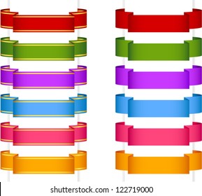 vector ribbon banner collection 2
