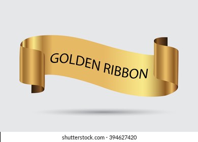 Vector Ribbon Banner.Golden Ribbon.