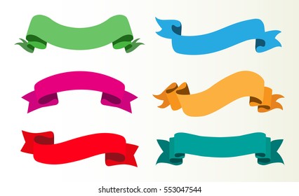 Vector ribbon banners.