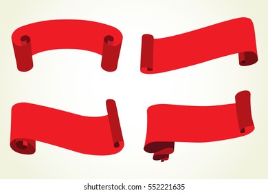 Vector ribbon banners.Set of ribbons.